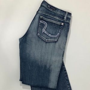 Women's Rock & Republic roth rthawpy w/Rhinestones in Medium Blue Size 30/31 USA
